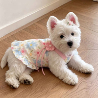 Robe Légère Florale Princesse pour Chien et Chat avec Bretelles Printemps-Été pour Teddy, Pomeranian et Petites Races – Vente en Gros