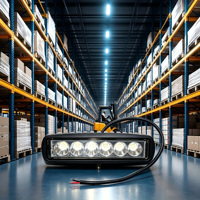 Barra de Luz LED KaiHua Súper Brillante Blanca de 18W, 12V, Impermeable para Montacargas y Vehículos de Ingeniería