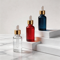 Flacon compte-gouttes rond en verre ambré pour soins de la peau, soins personnels, huiles essentielles pour cheveux, avec logo personnalisé, 10 ml, 20 ml, 30 ml, 50 ml, 100 ml, 150 ml, 200 ml