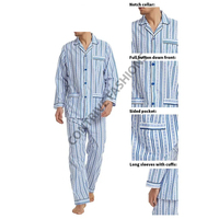 Ensemble de pyjama en flanelle pour homme, été/hiver, motif léopard, 100% coton, taille plus, coupe décontractée, respirant, prix de gros