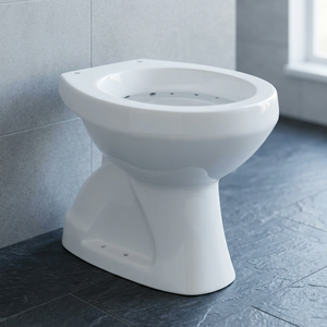 WC suspendu mural moderne européen en céramique monobloc, à double chasse, gain de place pour salle de bain - Product Image 6