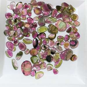 Pierre précieuse naturelle tourmaline pastèque en vrac, prix d'usine de gros - Product Image 2