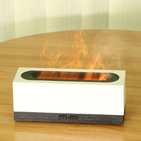 Diffuseur d'huiles essentielles ultrasonique rectangulaire TST-1400 avec effet de flamme LED et brume