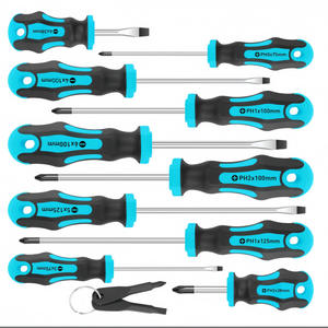 ชุดไขควงแม่เหล็ก Pro Tool 12 ชิ้น แบบหัวแฉกและหัวแบน ทำจากเหล็ก ขนาด 37x28x8 ซม. พร้อมป้ายกำกับ - Product Image 1