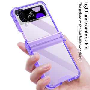 Zflip4 Phone Case <span class=keywords><strong>3</strong></span> Protector plegable, Airbag transparente personalizado Diseño de bisagra anticolisión - Product Image 2