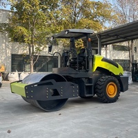 NIANNUO Compacteur vibrant à tambour unique, moteur haute puissance, machine de construction, compacteur d'asphalte et de sol, rouleau compresseur routier de 5 tonnes