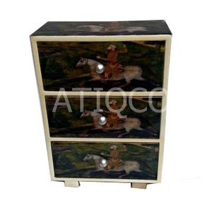 Cofre de joyería moderno de 3 cajones con elegantes cajones de madera pintados para dormitorio o sala de estar muebles para el hogar - Product Image 4