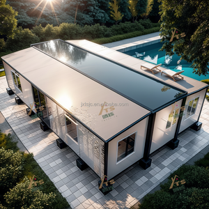 บ้านสำเร็จรูปแบบพกพาขนาด 20 ฟุต และ 40 ฟุต สำหรับใช้งานนอกระบบไฟฟ้า  บ้านเหล็กขนาดเล็กแบบขยายได้ เหมาะสำหรับโรงแรมและวิลล่า - Product Image 2