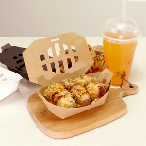 กล่องกระดาษคราฟท์เกรดอาหาร,กล่องบรรจุภัณฑ์แบบใช้แล้วทิ้งกันน้ำมันสำหรับใส่อาหารสั่งกลับบ้าน - Product Image 4