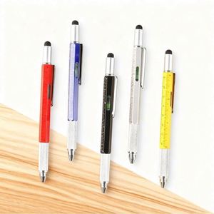 6-in-1 <b>Multi</b>-functional Metal Gel <b>Pen</b> Blue Ink Customized Colors Promotional Corporate Gifting Universal Stylus Tool <b>Pen</b> - Product Image 2