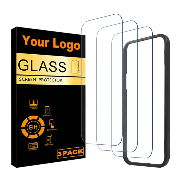 Hot Selling 3 Packs 9D Tempered Glass Grade Anti-Brake Waterproof Screen Protector for iPhone 15 16 17 Pro Max Screen Protector
