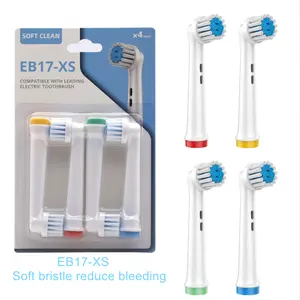 Baolijie EB17-X testine di ricambio per spazzolino da denti: rimuove fino a 100% placche batteriche in più per denti più puliti e gengive più sane