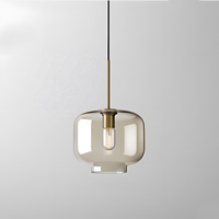 Suspension nordique moderne Loft en verre Lustre Luminaire décoratif industriel Luminaires pour cuisine Restaurant Île