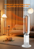 Ventilateur tour électrique portable sans pales, refroidissement et chauffage, efficacité énergétique A++, filtre HEPA, 11 réglages de vitesse, télécommande