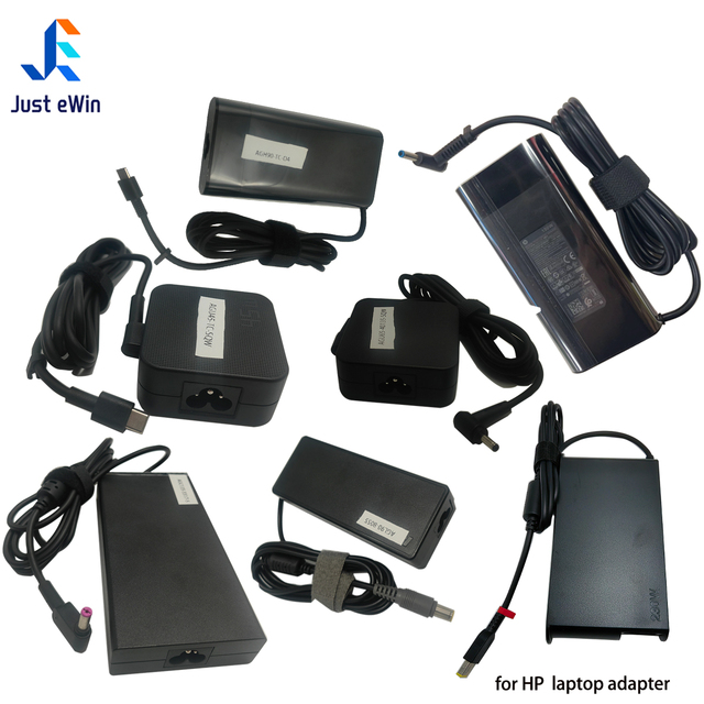 For Hp Laptop Charger Adapter 45W 65W 90W 120W 130W 135W 150W 180W 200W 230W DC Connect 4.5*3.0 7.4*5.0 4.8*1.7 4.0*1.7 5.5*2.5