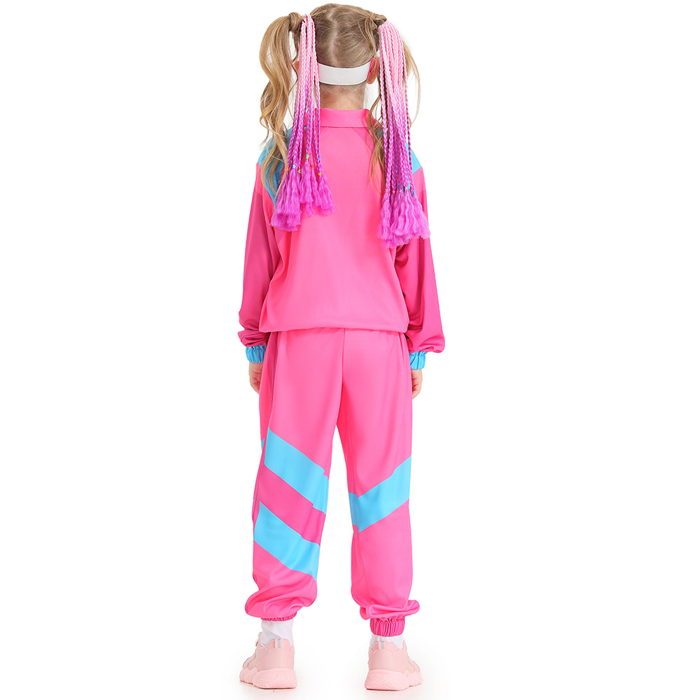 Chándal De Los Años 80 Para Niños – Disfraz De Discoteca Con Chaqueta Y Pantalón, 2 Piezas, Para Fiestas Temáticas Y Carnaval