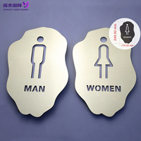 Enseigne lumineuse personnalisable en métal et acrylique avec télécommande pour logos de toilettes homme/femme, éclairage de canal, signalétique illuminée