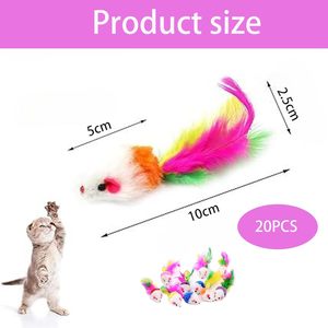 Jouets interactifs pour chats à prix d'usine, petite souris de chasse pour chat, jouets à plumes colorées, jouets à mâcher pour chiens ou chats - Product Image 2