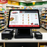 RUINAI RN-A - Écran tactile capacitif de bonne qualité, système d'exploitation Windows 10, machine de caisse pour restaurant, terminal de point de vente tout-en-un, Wi-Fi