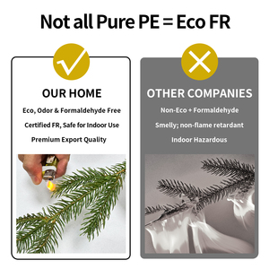 <span class=keywords><strong>Albero</strong></span> <span class=keywords><strong>di</strong></span> Natale Artificiale Premium RTS 7.5ft in PE Puro Pre-Illuminato con <span class=keywords><strong>LED</strong></span>, Certificato UL, Sicuro, Ignifugo, Base Robusta, Tradizionale - Product Image 4