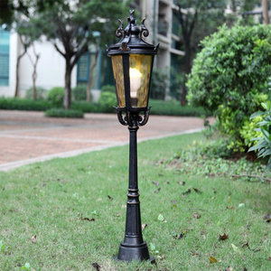Casa <strong>Marseille</strong> Traditional Outdoor Post Light Textured Black or Brown Street Lantern with Clear <strong>Glass</strong> or Matte - Product Image 2