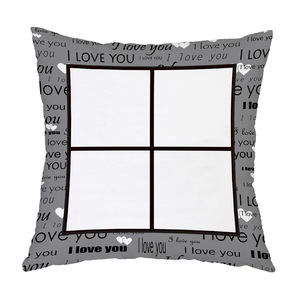 Venta al por mayor Gran oferta franela sublimación funda de almohada en blanco 40*40cm cuatro paneles sublimación personalizada Día de San Valentín - Product Image 2
