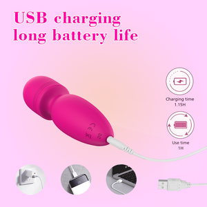 Vibrateur puissant rechargeable par USB pour femmes, baguette vibrante clitoridienne avec 10 modes de vibration, étanche IPX7, mini <span class=keywords><strong>sex</strong></span> toy - Product Image 5