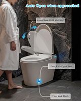WC intelligent moderne avec bidet intégré, siège chauffant, chasse d'eau automatique, sans réservoir, pour salle de bain de luxe