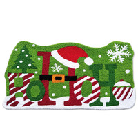 Tapis de Noël en fausse fourrure de cachemire, épais et moelleux, fabriqué à la machine, pour salon, antidérapant, résistant à l'usure, facile à nettoyer, décoration