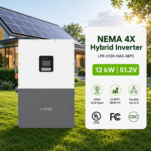Inversor Híbrido LPR-H12K-NAS de 12 kW, 120/240 VCA, Salida de Carga Inteligente, Sobrecarga del 200%, NEMA 4X, <span class=keywords><strong>HECO</strong></span> SRD 2.0, Certificado por la FCC - Product Image 1