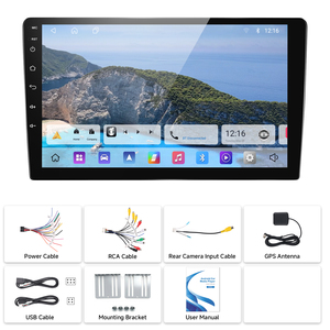 Autoradio Android Podofo 9 pouces double DIN 2+64 Go, écran tactile, CarPlay/Android Auto sans fil, WiFi, BT, GPS, radio FM/RDS, USB, OEM - Product Image 6