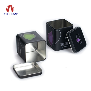 Nhà Sản Xuất Tùy Chỉnh In Vuông Cấp Thực Phẩm Trà Tin Màu Đen Tin Có Thể Kim Loại Bao Bì Đường Cà Phê Lỏng Trà Tins - Product Image 4