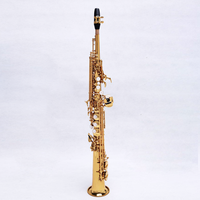 Factory Wholesale Woodwind Instrument Bb Tone Lowest Price Professional One Piece soprano Saxophone