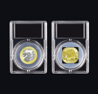 Boîte de rangement en plastique transparente personnalisable, scellée par soudage à ultrasons, pour présentoir PCCB NGC, rotative à 360°, pour pièces de monnaie