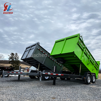 Remorques à benne basculante de qualité supérieure à prix abordable 6 x 12 avec côtés de 4 pieds, remorque basculante robuste pour camion