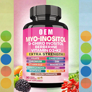 Complément alimentaire 16 en 1 Extra Fort, 90 gélules végétales, Myo-Inositol, D-Chiro Inositol, Berbérine, Vitamine D3 K2 - Product Image 2