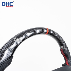 Volant en fibre de carbone pour Chevrolet Tahoe Suburban 2014 <span class=keywords><strong>2015</strong></span> 2016 2017 2018 Chevy <span class=keywords><strong>Silverado</strong></span> 1500 Volant personnalisé OHC - Product Image 4