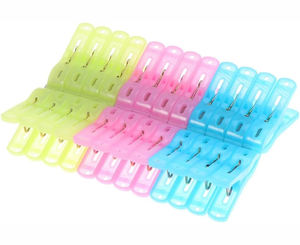 Plastic Clothes Pegs Clothes Pins <b>Quilt</b> Towel Clips Spring With Basket Cabides Hanger - Product Image 1