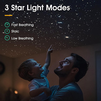 Proyector Inteligente de Cielo Estrellado con Control Remoto 2 en 1, Temporizador de Apagado Automático, Luz Nocturna de Galaxia con Alimentación USB para una Fácil Operación