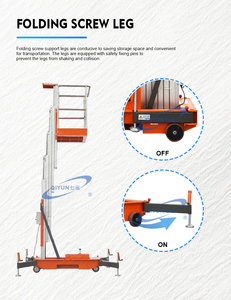 Plataforma elevadora vertical KCCL de aleación de aluminio de 4-18 m, plataforma de trabajo aérea móvil hidráulica para construcción y uso industrial. - Product Image 4