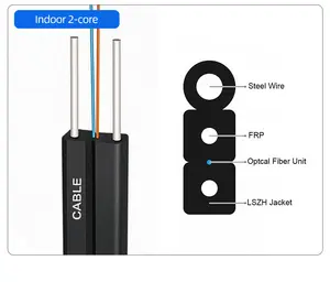 Owire 2core אופטי סיבי מחיר/חיצוני מקורה FTTH 2 סיבי Drop כבל