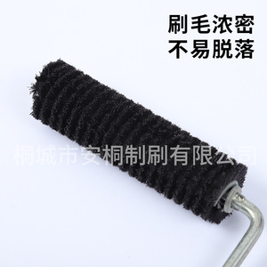 Fiberglass Special Roller <b>Brush</b> Black Bristle 000 Grade Industrial Building Materials Wall Paint <b>Brushes</b> Round Metal Handle - Product Image 3
