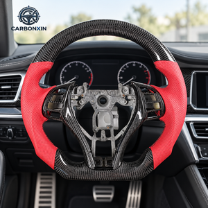 Volant sport en fibre de carbone et cuir LED forgé sur mesure pour Nissan Sentra Tiida Qashqai Lannia - Product Image 1