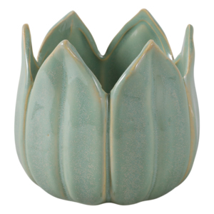 Organizer da scrivania in ceramica a forma di tulipano per l'arredamento di casa e ufficio, piccolo accessorio portaoggetti - Product Image 1
