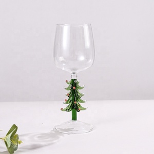Regalo de <span class=keywords><strong>Navidad</strong></span> 3D árbol de <span class=keywords><strong>Navidad</strong></span> verde cóctel copa de cristal copas de colores copas de champán copa de vino tinto para Bar de fiesta - Product Image 5