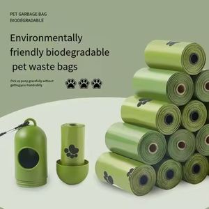 Certified Doggy Bulk Poo Leak Proof Leak-proof <b>Compostable</b> Scented Green Biodegradable Pet Waste Dog Poop <b>Bag</b> for Dogs - Product Image 1