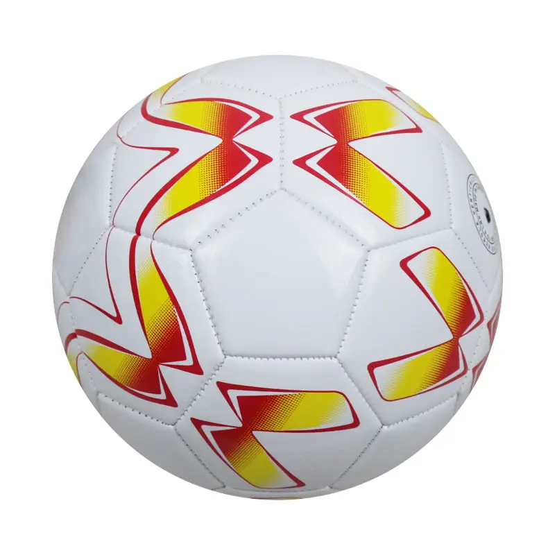 Fabricante de produtos esportivos escolares bola de futebol grande em PVC com estampa de cinco estrelas tamanho branco