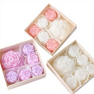 Caja de Regalo con Vela Aromática de Peonía, Regalo de San Valentín o Cumpleaños, Hecho a Mano, Sin Humo, Exclusivo, Envío Directo - Product Image 1