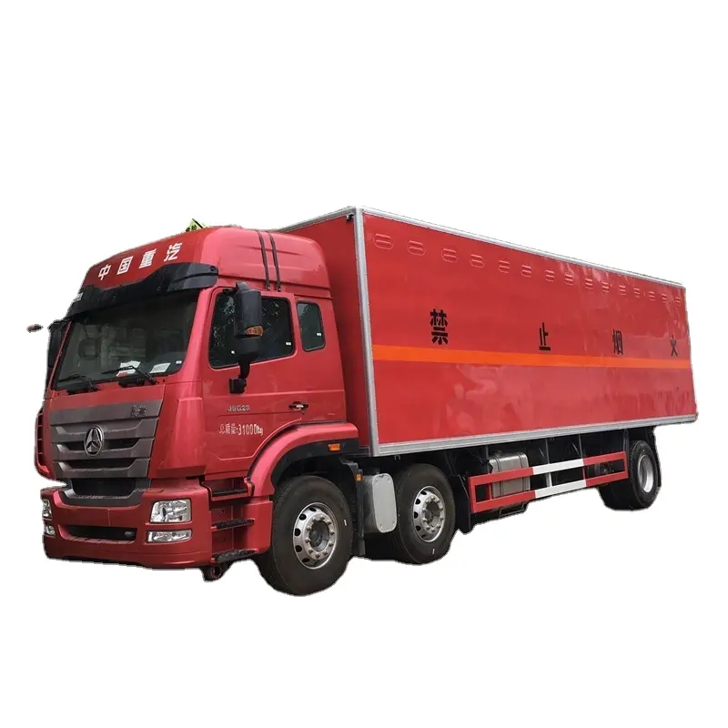 China zware vrachtwagen HaoHan J5G 350hp kooldioxide van 6x2 gevaarlijke goederen truck