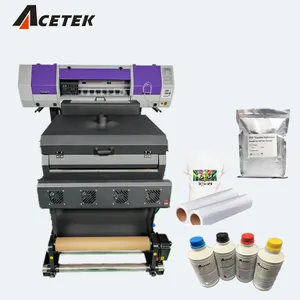 Acetek Long Service Life 60 cm 24 inch A1 A2 dual head I3200 heads roll dtf inkjet printer for t shirt printing